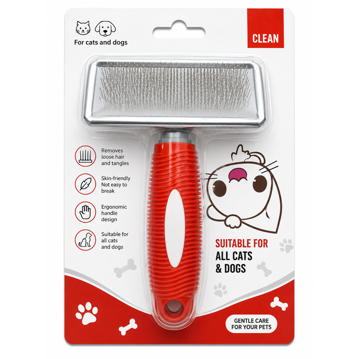Professional Pet Grooming Slicker Brush (Clean Series)