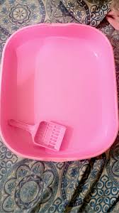 PawComfort Cat Litter Tray with Scoop (Purple)